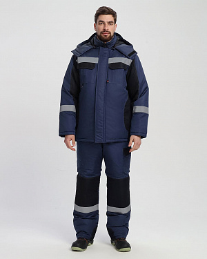 Костюм зимний Вектрон-2 СОП (тк.Таслан,135) п/к, т.синий/черный