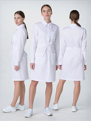 Халат женский Сансара-001 (тк.Смесовая,160) MedLine, белый MedLine в Екатеринбурге