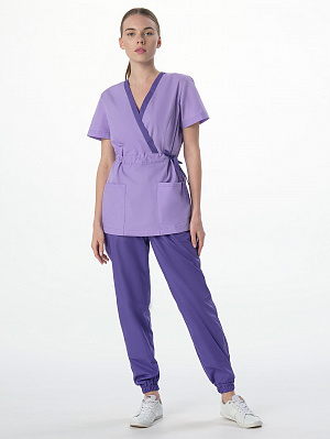 Костюм женский Симпл-001 (тк.Смесовая,120) MedLine, фиолетовый/сирень MedLine в Екатеринбурге 1