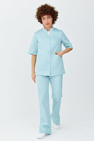 Костюм женский на кнопках (Cotton Premium), рукав на 1/2