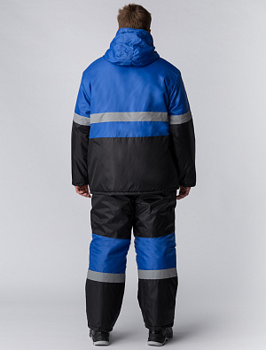 Костюм зимний Мегрес-2 СОП (тк.OxLine,90) п/к, васильковый/черный Факел Спецодежда в Екатеринбурге 19