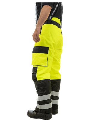 Зимние сигнальные брюки Brodeks KW 308, желтый/черный Brodeks в Екатеринбурге 2
