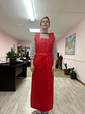 Фартук Пищевик (тк.Полиуретан,300), красный ЯШФ в Екатеринбурге