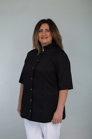 Блуза на кнопках PLUS SIZE, черная  в Екатеринбурге 3